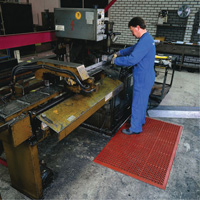 Competitor Series Mats, Slotted, 3' x 5' x 7/8", Orange, Natural Rubber Maritime Industrial Rubber
