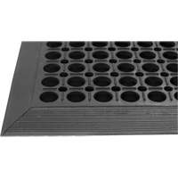 Competitor Series Mats, Slotted, 3' x 5' x 7/8", Black, Natural Rubber Maritime Industrial Rubber