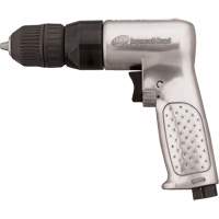 Perceuse pneumatique r&eacute;versible, 4 pi³/min, 1/4" NPTF, 93 dBA, 3/8" mandrin, Sans cl&eacute; Maritime Industrial Rubber