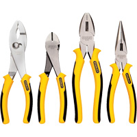 Bi-Material Pliers Set, 4 Pieces Maritime Industrial Rubber