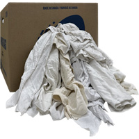 Wiper Rags Box, Ganzie, White, 20 lbs. Maritime Industrial Rubber