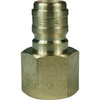 DQC E-Series Straight Through Interchange Plug, Brass, 3/4", Female NPTF, 1700 PSI Maritime Industrial Rubber