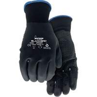Stealth Blackbird Coated Gloves, X-Large, Microfoam Nitrile Coating, 15 Gauge, Polyester Shell Maritime Industrial Rubber