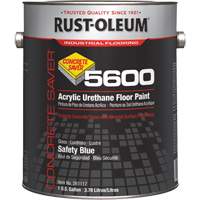 Concrete Saver 5600 System Acrylic Floor Paint, 1 gal., Water-Based, Gloss, Blue Maritime Industrial Rubber