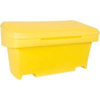 Heavy-Duty Outdoor Salt and Sand Storage Container, 24" x 48" x 24", 10 cu. Ft., Yellow Maritime Industrial Rubber