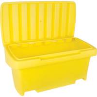 Heavy-Duty Outdoor Salt and Sand Storage Container, 24" x 48" x 24", 10 cu. Ft., Yellow Maritime Industrial Rubber