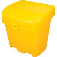 Bacs d'entreposage pour sel & sable, Avec Moraillon, 21" x 27" x 26", 4,24 pi³, Jaune Maritime Industrial Rubber