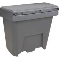 Bacs d'entreposage pour sel & sable, Avec Moraillon, 21" x 27" x 26", 4,24 pi³, Gris Maritime Industrial Rubber