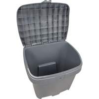 Bacs d'entreposage pour sel & sable, Avec Moraillon, 21" x 27" x 26", 4,24 pi³, Gris Maritime Industrial Rubber