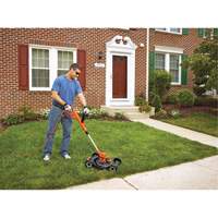 3-in-1 Compact Mower, Push Walk-Behind, Electric, 12" Cutting Width Maritime Industrial Rubber