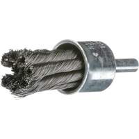 Knot Wire End Brush, 1" Dia., 0.02" Wire Dia., 1/4" Shank Maritime Industrial Rubber