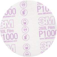 Hookit Finishing Film Disc, 5" Dia., P1000 Grit, Aluminum Oxide Maritime Industrial Rubber