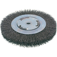 Brosses &eacute;conomiques &agrave; fils cr&ecirc;p&eacute;s - Face moyenne, 6" dia., Fils 0.014, Arbre 2" Maritime Industrial Rubber
