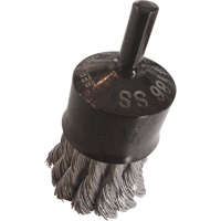 Knotted Wire End Brushes, 1" Dia., 0.014" Wire Dia., 1/4" Shank Maritime Industrial Rubber