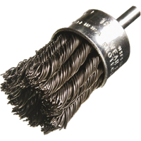 Knotted Wire End Brushes, 1/2" Dia., 0.014" Wire Dia., 1/4" Shank Maritime Industrial Rubber