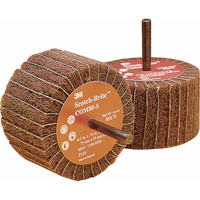 Combi Wheels, 3" Dia. x 1-3/4" W, 1/4" Arbor, Aluminum Oxide Maritime Industrial Rubber