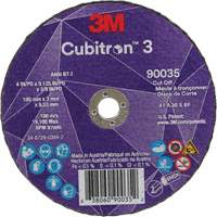 Cubitron 3 Cut-Off Wheel, 4" x 1/8", 3/8" Arbor, Type T1, Ceramic, 21000 RPM Maritime Industrial Rubber