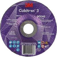 Cubitron 3 Cut-Off Wheel, 5" x 0.09", 7/8" Arbor, Type T27, Ceramic, 12250 RPM Maritime Industrial Rubber