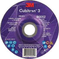 Cubitron 3 Cut-Off Wheel, 5" x 0.04", 7/8" Arbor, Type 27, Ceramic, 60 RPM Maritime Industrial Rubber
