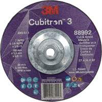 Cubitron 3 Cut and Grind Wheel, 7" x 1/8", 5/8"-11 Arbor, Type 27, 36 Grit, Ceramic Maritime Industrial Rubber