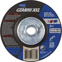 Meule XXL Gemini, 4-1/2" x 1/4", Arbre 5/8"-11, Oxyde d'aluminium, Type 27 Maritime Industrial Rubber