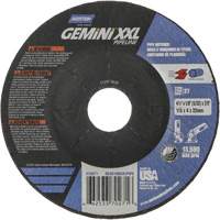 Disque combin&eacute; de meulage et tronçonnage Gemini XXL, 4-1/2" x 1/8", Arbre de 7/8", Type 27, Oxyde d'aluminium Maritime Industrial Rubber