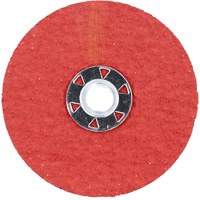 Blaze F980 Speed-Change Fastener Fiber Locking Disc, 4-1/2" Dia., 24 Grit, Ceramic Alumina Maritime Industrial Rubber