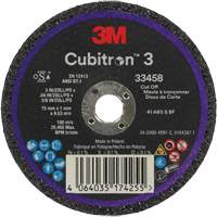 Cubitron 3 Cut-Off Wheel, 3" x 0.039", 3/8" Arbor, Ceramic Maritime Industrial Rubber