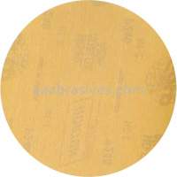 Disque de ponçage sans remplissage &agrave; boucles & crochets Adalox Gold Reserve, 5" dia., Grain P320, Oxyde d'aluminium Maritime Industrial Rubber