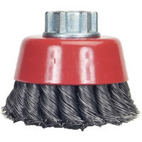Brosse-boisseau &agrave; fils nou&eacute;s, 4" dia. x 5/8"-11 arbre Maritime Industrial Rubber