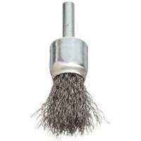 Brosse &agrave; fils cr&ecirc;p&eacute;s avec moyeu, 3/4", Fils 0,006", Tige 1/4" Maritime Industrial Rubber