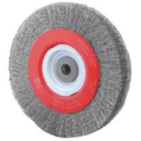 Roue d'&eacute;tabli sertie, 8" dia., Fils 0,014", Arbre 1/2"-2 Maritime Industrial Rubber
