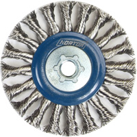 Roue compl&egrave;te de c&acirc;ble de torsion, Dia. 4", Fils 0,02", Arbre 5/8"-11, Acier inoxydable Maritime Industrial Rubber