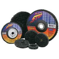 Bear-Tex&reg; Rapid Strip Non-Woven Depressed Center Disc, 4-1/2" Dia., Extra Coarse Grit, Silicon Carbide Maritime Industrial Rubber