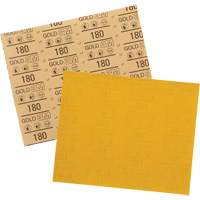 Feuille abrasive dor&eacute;e 12545, 9" x 11", Grain 180, Oxyde d'aluminium Maritime Industrial Rubber