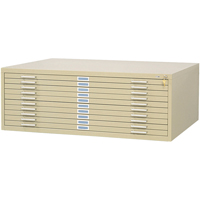 Classeurs en acier pour plans, 10 Tiroirs, 46-3/8" la x 35-3/8" p x 16-1/2" h Maritime Industrial Rubber