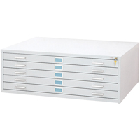 Classeurs En Acier Pour Plans-5 Tiroirs, 5 Tiroirs, 46-3/8" la x 35-3/8" p x 16-1/2" h Maritime Industrial Rubber