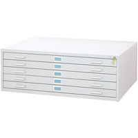 Classeurs En Acier Pour Plans-5 Tiroirs, 5 Tiroirs, 53-3/8" la x 41-3/8" p x 16-1/2" h Maritime Industrial Rubber