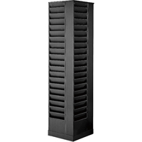 Literature Storage Racks, Rotating, 92 Slots, Steel, 14-1/8" W x 14-1/8" D x 66" H Maritime Industrial Rubber