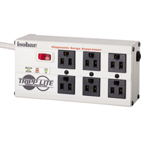 Limiteurs de surtension Isobar, 6 Prises, 2850 J, 1440 W, Cordon 6' Maritime Industrial Rubber