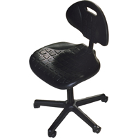 Si&egrave;ges ergonomiques robustes, Polyur&eacute;thane, Noir, Capacit&eacute; 250 lb Maritime Industrial Rubber