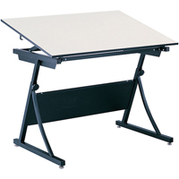 Table &agrave; dessin &agrave; hauteur r&eacute;glable PlanMaster, 43" la x 29-1/2" - 37-1/2" h, Noir Maritime Industrial Rubber