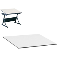 Dessus de table Planmaster, 60" la x 3/4" h, Blanc Maritime Industrial Rubber