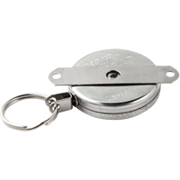 Porte-cl&eacute;s autor&eacute;tractables #487-HD, Chrome, C&acirc;ble 48", Fixation Support pour montage Maritime Industrial Rubber