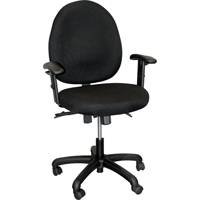 Chaise de dactylo ergonomique avec dossier moyen de s&eacute;rie 900, &agrave; dessin, Ajustable Hauteur, Capacit&eacute; 250 lb Maritime Industrial Rubber