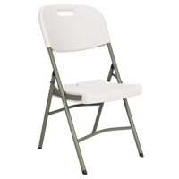 Chaises pliantes, Poly&eacute;thyl&egrave;ne, Blanc, Capacit&eacute; 350 lb Maritime Industrial Rubber