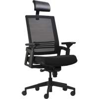 Chaises de bureau A-37 Activ, Mailles, Noir, Capacit&eacute; 275 lb Maritime Industrial Rubber