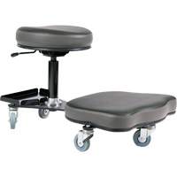 Flex Ergonomic Chair, Vinyl, Black/Grey Maritime Industrial Rubber