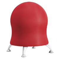 Zenergy Ball Chair, Fabric, Red, 250 lbs. Capacity Maritime Industrial Rubber