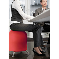 Zenergy Ball Chair, Fabric, Red, 250 lbs. Capacity Maritime Industrial Rubber